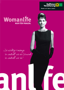 Advertisement The “Womanlife” initiative addresses the importance of financial provisions for women. (photo)
