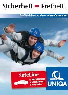Advertisement SafeLine – the first insurance that can save lives. (photo)