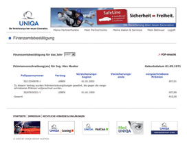 Customers can find all information on their contracts and transactions at myUNIQA.at, day or night. (photo)