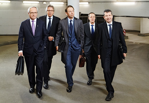 Members of the Management Board (from left to right: Hannes Bogner, Wolfgang Kindl, Andreas Brandstetter, Thomas Münkel, Kurt Svoboda) (photo)